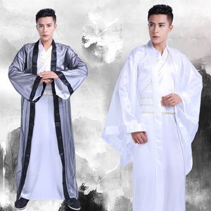 Cavalleresco Hanfu Abbigliamento etnico per uomo Antico cavaliere Han Tang Song Dinastia Ming Indumento Folk TV Film Cosplay Eroe spadaccino Costumi di scena