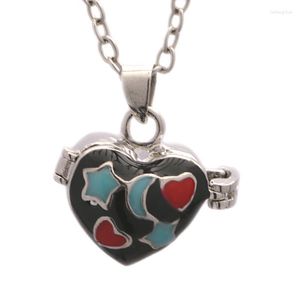 Pendant Necklaces Selling Vintage Heart Shaped Necklace Openable Glue Dropping Fashion Jewelry For Women Girlfriend Gifts Wholesale