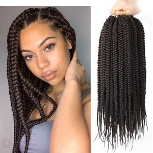 14 Polegada Goddess Box Tranças Cabelo Crochê Trança pré-laçada cabelo crochê 80g/pçs para mulheres negras Salto Trança Cabelo LS21