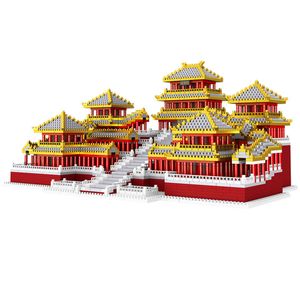 Architettura DIY House Architecture City Set The China Building Epang Model Blocks Mattoni educativi Giocattoli per bambini Regalo di compleanno di Natale L220829
