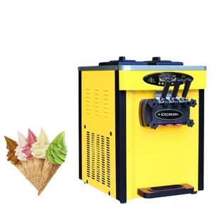 Free shipping mini desktop 3 flavors commercial household high quality soft ice cream machine for sale