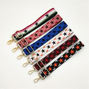 DIY Bag Part Accessories Adjustable Shoulder Bags Straps for Handbag Cross Body Obag Rainbow Belt Replacement Wide3.8cm Purse Belts