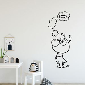 Adesivos de parede design cão cão impermeável decoração de sala de estar de decoração de quarto acessórios