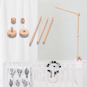 Mobiles 7Pcs Assembly Rattles Bracket Set Infant Crib Mobile Bed Bell Protection born Baby Toys Wooden Accessories 220829