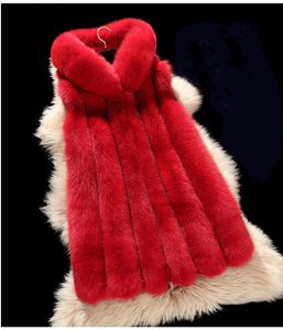 Женский мех мех Zadorin Winter Women Luxury Ry с капюшоном теплый искусственный мех