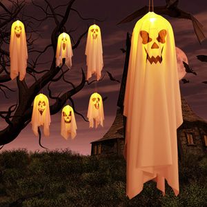Halloween Decoration Ghost Festival Outdoor Scene Layout Props Horror Ghost Chandelier LED Flashing String