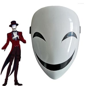 Party Supplies Anime Black Kagetane Hiruko Cosplay Mask Unisexe Burakku Buretto Smile Full Face Headgear Masques Halloween Gift PropSother