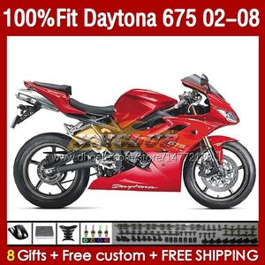 Daytona-675の注射フェアリング02-08 Daytona 675 R 675R 02 03 03 05 06 07 08 RED STOCK BODYWORK 148NO.44 Daytona675 2002 2003 2004 2005 2007 2007 2008 OEMボディキット