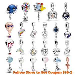 925 Silver Fit Pandora charme bracelete Balão de balão Globo Globo Rainbow Planet Friends Forever Charmes Ciondoli Diy Fine Minchas Jóias