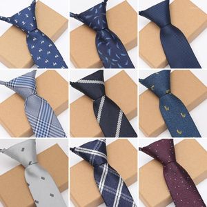 Bow Ties Men Zipper Lazy Business Slitte For Man slips Lätt att dra repet Nackkläder Bröllopsmodtröja Dress Accessories