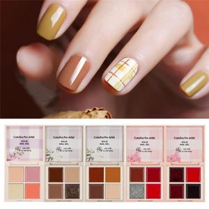 Japanese Style Removable Solid Nail Gel 4 Colors Cream Nail Art Gels Polish Palette Nails Painted Glue