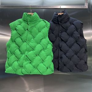 Tasarımcı Yelek B22 V Down Ceket Dokuma Stand Yakası Kolsuz Ceket Erkek Kadın Ceketleri