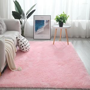 Carpets Pink Carpet For Girls Shaggy Children's Floor Soft Mat Living Room Decoration Teen Doormat Nordic Beige Fluffy Large Size Rugs