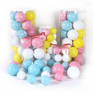 Decoração de festa 24pcs/6cm Christmas Plástico Bola de Oceano Painteado