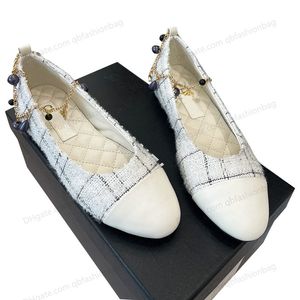 Scarpettedriose per donne sandali piatti altezza tallone 2,5 cm Classici gocce di gembo di gembo di gembo di gamme ballerinas hardware imitazione perle pantofole Donna di moda Domana scivoli muli