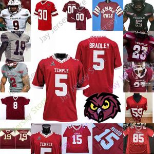 American College Football Wear Football College Wear Temple Owls Football Jersey NCAA College Travon Williams Zack Mesday Ryquell Armstead Bryant Dogbe M.