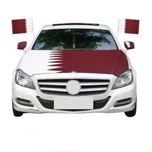 Qatar Wereldbeker Auto vlag Top Country Mirror Cover Hood Covers Auto decoratie Activiteit Supplies voetbalfans FL Q2