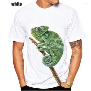 Camisetas masculinas de moda feminina/mens Summer Chameleon 3D Camisa engraçada Camiseta casual T-shirt Tamanho XS-5xl