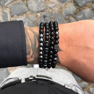 Urok bransoletki moda luksusowa bransoletka men naturalny kamień ręcznie robiony bransoletki z koralikami dla pulseira masculina feminina