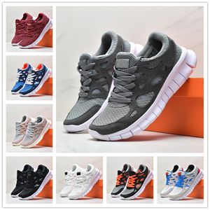 Free Run 2 Mens casual Shoes Trainers Triple Black White Red Racer women Sports Sneakers Barefoot Light Photo blue Orange Adult running shoes zapatos size 36-45