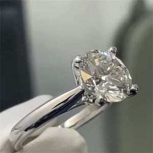 Wedding Rings K White Solid Gold Carat D vs1 Lab CVD Diamond verloving Weddingring voor vrouwen met IGI certificaat
