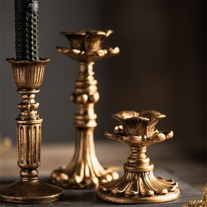 Diğer Etkinlik Partisi Malzemeleri Retro Candlestick Reçine Tutucu Sconce Nostaljik Antika Fransız Çubuk Raf Aksesuarları Ev Dekoru Pografi Props 220829