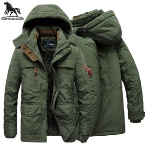 Mens Ceketler Kış Parka Erkekler Ceket artı Kadife Erkekler Kapşonlu Rüzgar Çekme Paltolar Erkekler rahat sıcak ceketler ceket çıkarılabilir şapka l6xl 8186 220829