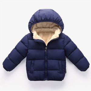 Jacken Baby Kinder Mäntel Winter Dicke Für Jungen Warme Plüsch Verdicken Oberbekleidung Mädchen Pelz Mit Kapuze Jacke Kinder Kleidung Schneeanzug 220827