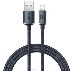Baseus 100W USBC, MacBook Dizüstü Bilgisayar Tableti için C Kablolar Tip 5A PD Samsung Xiaomi USBA için hızlı şarj şarjı kablosu