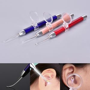 Nieuwe babyoorwas verwijderingsgereedschap zaklamp oorpick reiniging oorsmeer remover oorcurette lichtlepel met vergrootglas
