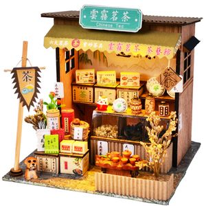 Architektur DIY Haus Cutebee DIY Miniatur mit Möbeln LED Modell Bausteine Spielzeug für Kinder Casa De Boneca Chinesische Volksarchitektur L220829