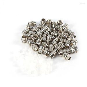 Lamp Holders 50Pcs Galvanized Aluminum Holder Silver 5mm LED Light Base Isolated Lampshade 8mm Thread Panel Display Accessory