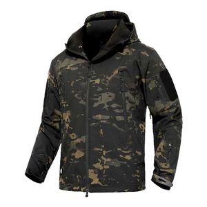 メンズジャケットMege Shark Skin Soft Shell Military Tactical Jacket Men Waterproof Army Fleece Clothing Multicam Camouflage Windbreakers 4XL 220829