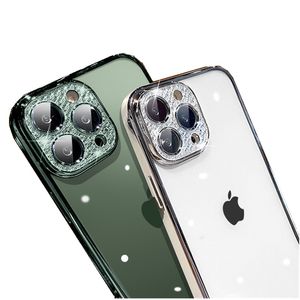 Объекционированные чехлы для телефона для iPhone 14 13 Mini 12 11 Pro XS Max 7 8 Plus Shock -Overse Cover Shining Diamond Camera Protector