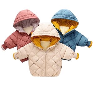 Jacken Jungen Kinder Mit Kapuze Oberbekleidung Mädchen Warme Kleidung Baby Mode Kinder Reißverschluss Mantel 220827