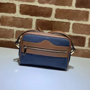 Yüksek son özel kalite çanta tasarımcısı omuz tote denim çantalar moda kılıfları ophidia crossbody el çantası lüks orijinal deri kadın çapraz vücut çantası 517350