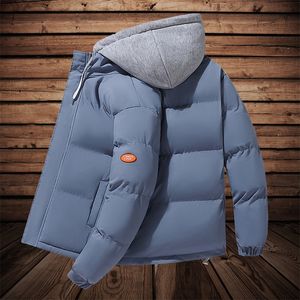 Piumino da uomo Parka Piumino da uomo con cappuccio staccabile con cappuccio in cotone imbottito caldo cappotti addensati High Street Abbigliamento uomo Autunno Inverno Moda 220829