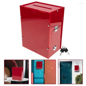 Presentf￶rpackning Box Mailbox Donation Letter F￶rslag V￤gg Omr￶stning Post L￥sning Raffel Diaper Lock Mail Drop Iron Mounted Mount Key Acrylic