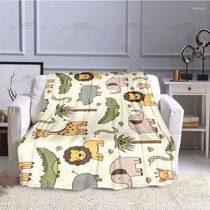 Cobertores de desenho animado fofo Baby Flanel Blanket Pattern Pattern Pattern Home Travel Office