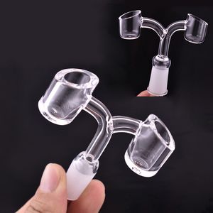 Sigara Aksesuarları Toptan 10mm 14mm 18mm erkek çift kafa kuvars banger tırnak dumanı dab teçhizat cam su bongs için en yeni stil