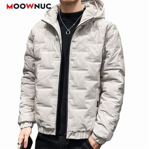 Mens Down Parkas Masculino Grosso Inverno Moda Parkas Overcoat Mens Jaqueta Casual Chapéu Quente Long Windbreaker Clássico Windproof Business Hombre 220829