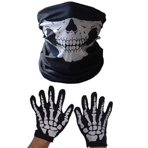 Другое мероприятие вечеринка поставляет Halloween Mask Skeleton Skelet Set Set Set Sekelet Dhost Glove Set Set Performance Partice Party Up Cosplay Accessories 220829