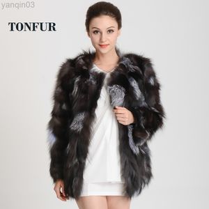 Women's fur 2022 New Arrival Real Silver Coat Customize Big Size Natural Genuine Fur JaCKet L220829