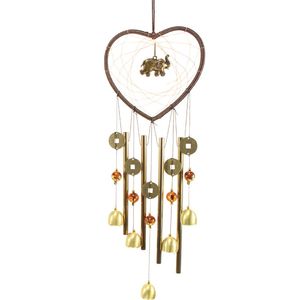 Dream Catcher Metal Tube Wind Chime Fatuetas Pingente Decora￧￣o de porta em forma de cora￧￣o Home Handicraft Gift 1222982