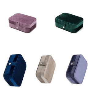 Travel Jewelry Box Velvet Jewellery Case Portable Display Storage Boxes Packaging for Rings Earrings Necklace Bracelet Gift