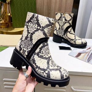 Spring and Autumn Women's Short Boots Leather Designer Fashion Boots Thick Heel British Beautiful Black Martin Bootss