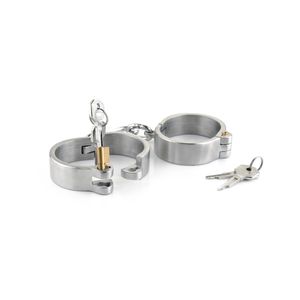 Itens de beleza BDSM Handcuffs de a￧o inoxid￡vel Para produtos sexy de fetiche de fetiche de fetiche de bondagem