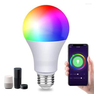 Intelligente Automatisierungsmodule Tuya-Glühbirne 2,4 GHz WiFi-LED-Licht mit Sprachsteuerung 9 W E26 RGB dimmbare Haushaltsbeleuchtung 850 LM