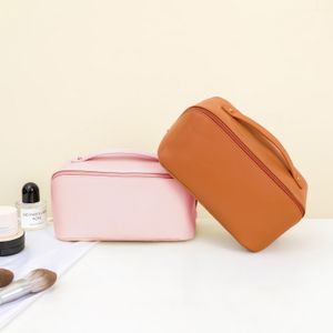 Top Quality Luxurys Design Waterproof Cosmetic Bag Protection Makeup Clutch Women Men PU Leather Travel Toiletry Pouch For Woman With Dust Bags