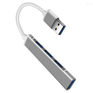 Alüminyum Alaşım Extender Universal Type-C Hub 4 Port Kablo Organizatör Docking Station USB 3.0 Güç Kaynağı Ev Ofis Splitter
